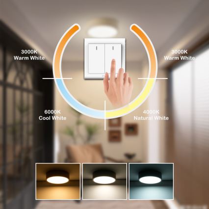 Brilagi - Plafonnier LED POOL LED/18W/230V 3000/4500/6000K Ø 20 cm beige