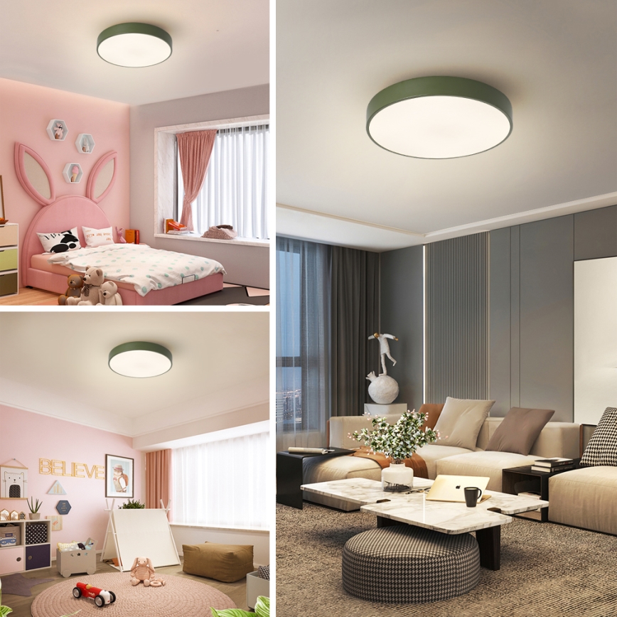 Brilagi - Plafonnier LED POOL LED/36W/230V 3000/4000/6000K Ø 30 cm vert