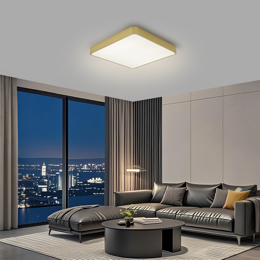 Brilagi - Plafonnier LED POOL LED/36W/230V 3000/4000/6000K 40x40 cm doré