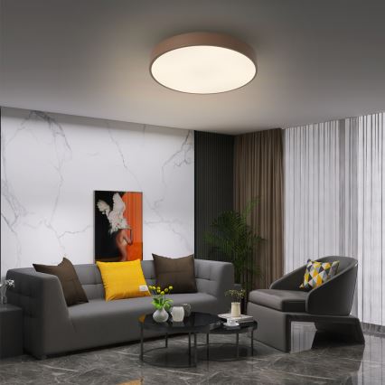 Brilagi - Plafonnier LED POOL, 48W, 230V, 3000/4000/6000K, Ø 40 cm, marron