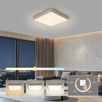 Brilagi - Plafonnier LED POOL LED/48W/230V 3000/4000/6000K 50x50 cm beige