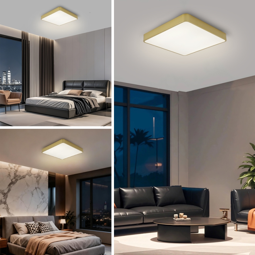 Brilagi - Plafonnier LED POOL LED/48W/230V 3000/4000/6000K 50x50 cm doré