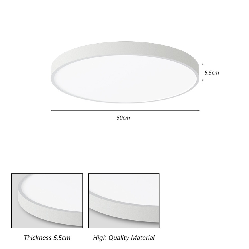 Brilagi - Plafonnier LED POOL LED/60W/230V 3000/4000/6000K 50 cm blanc