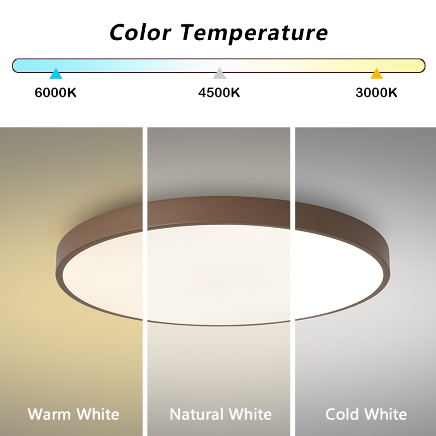 Brilagi - Plafonnier LED POOL LED/60W/230V 3000/4000/6000K diam. 60 cm marron