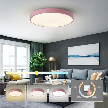 Brilagi - Plafonnier LED POOL 60W/230V 3000/4000/6000K Ø 60 cm rose