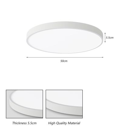 Brilagi - Plafonnier LED POOL LED/60W/230V 3000/4500/6000K 50 cm blanc