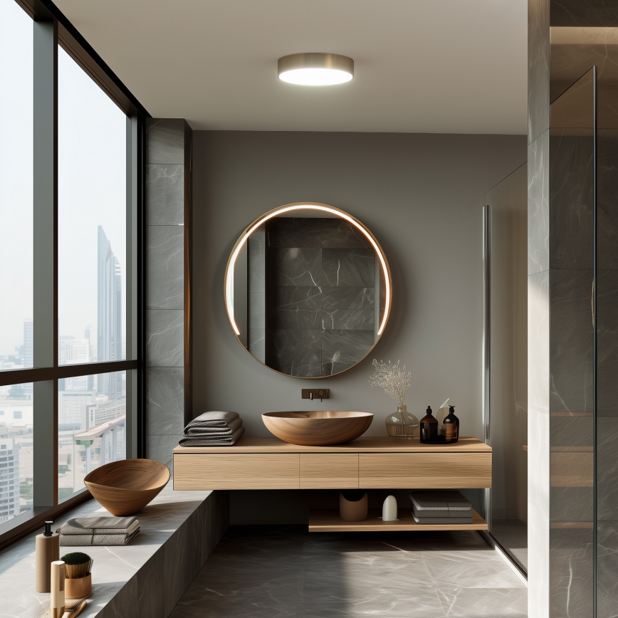 Brilagi - Plafonnier LED pour salle de bains POOL LED/24W/230V 3000/4000/5500K Ø 30 cm IP54 bronze