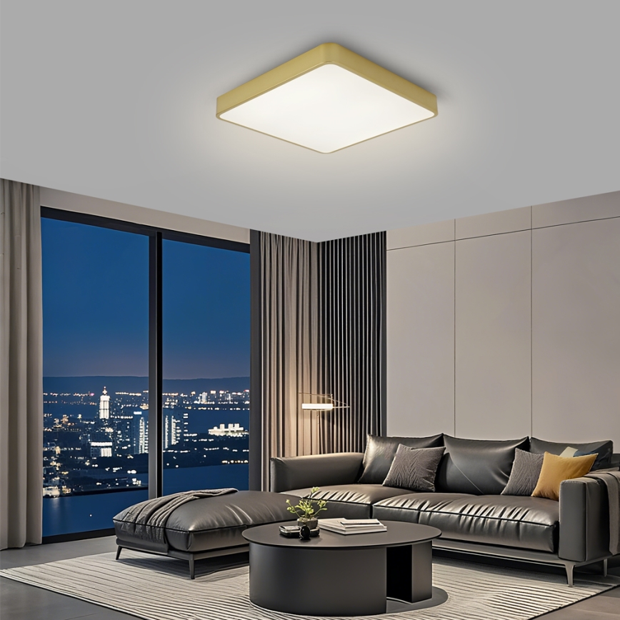 BRILAGI - Plafonnier LED POOL SQUARE LED/48W/230V 3000/4000/6000K 50x50 cm doré