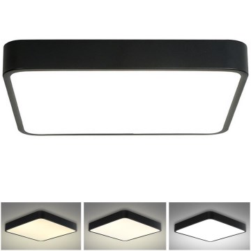 Brilagi - Plafonnier LED POOL SQUARE LED/48W/230V 3000/4500/6000K 50x50 cm noir