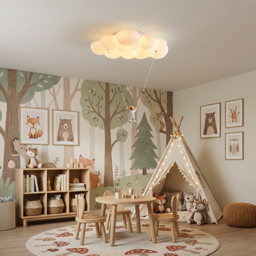 Brilagi - Plafonnier LED pour enfants ASTRO LED/77W/230V blanc