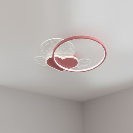 Brilagi - Plafonnier LED pour enfants LOVE LED/48W/230V 3000/4500/6000K rose