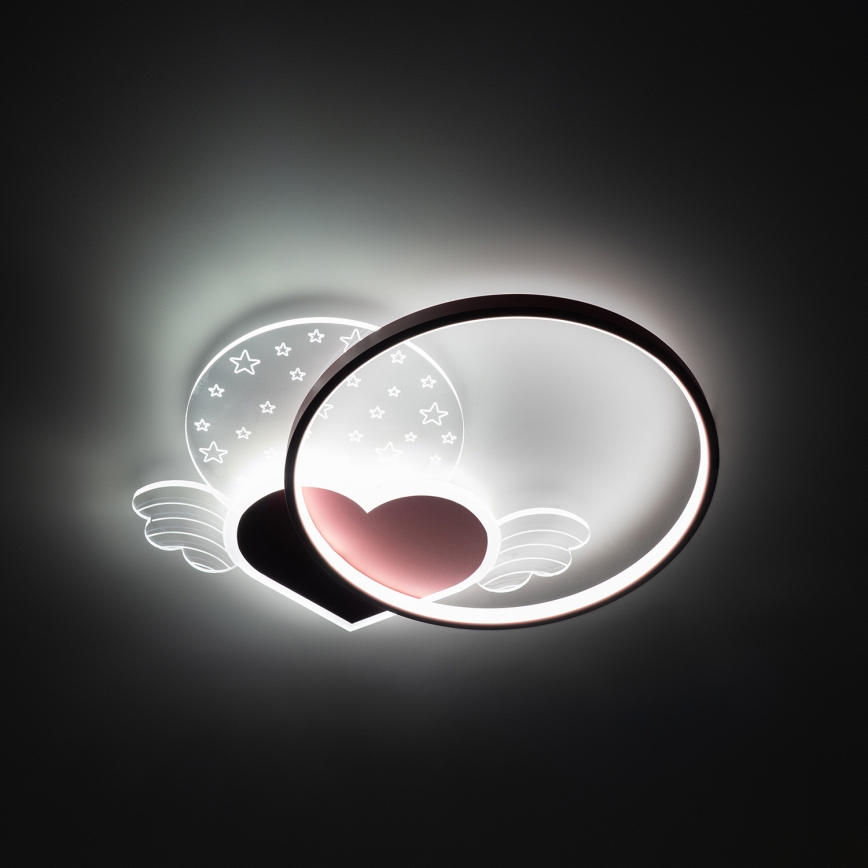 Brilagi - Plafonnier LED pour enfants LOVE LED/48W/230V 3000/4500/6000K rose