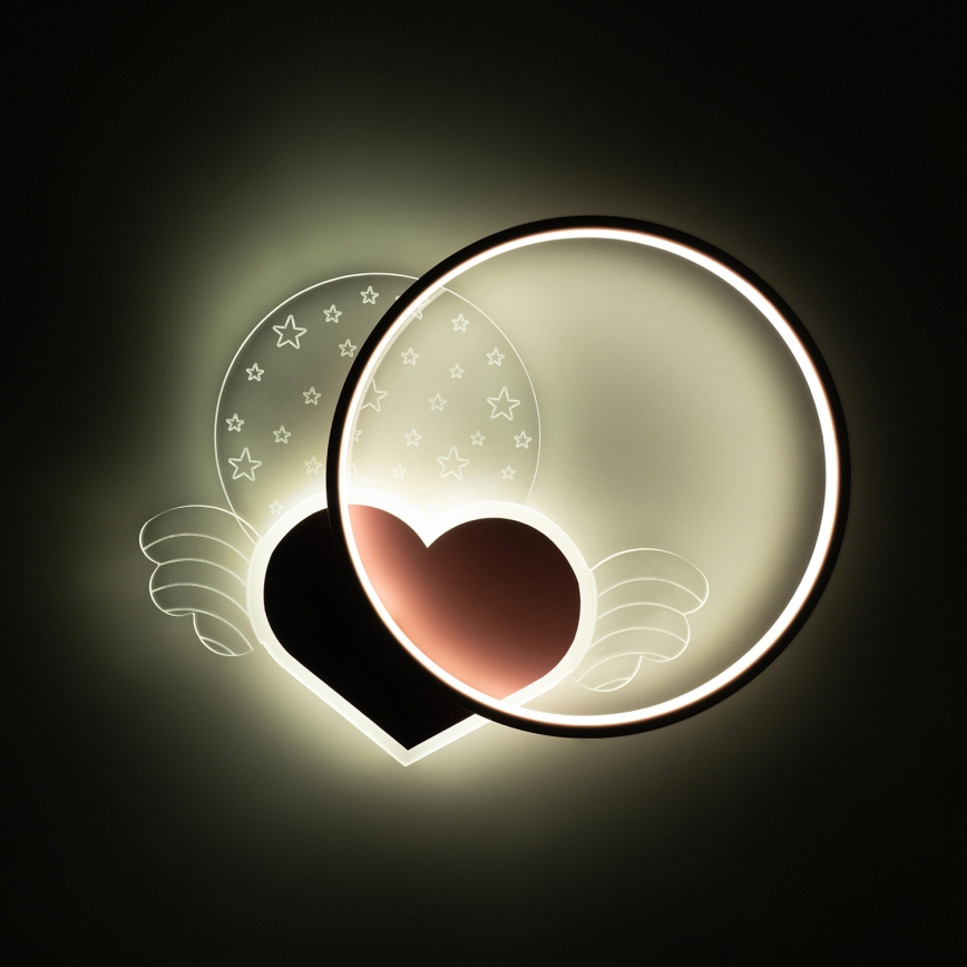 Brilagi - Plafonnier LED pour enfants LOVE LED/48W/230V 3000/4500/6000K rose