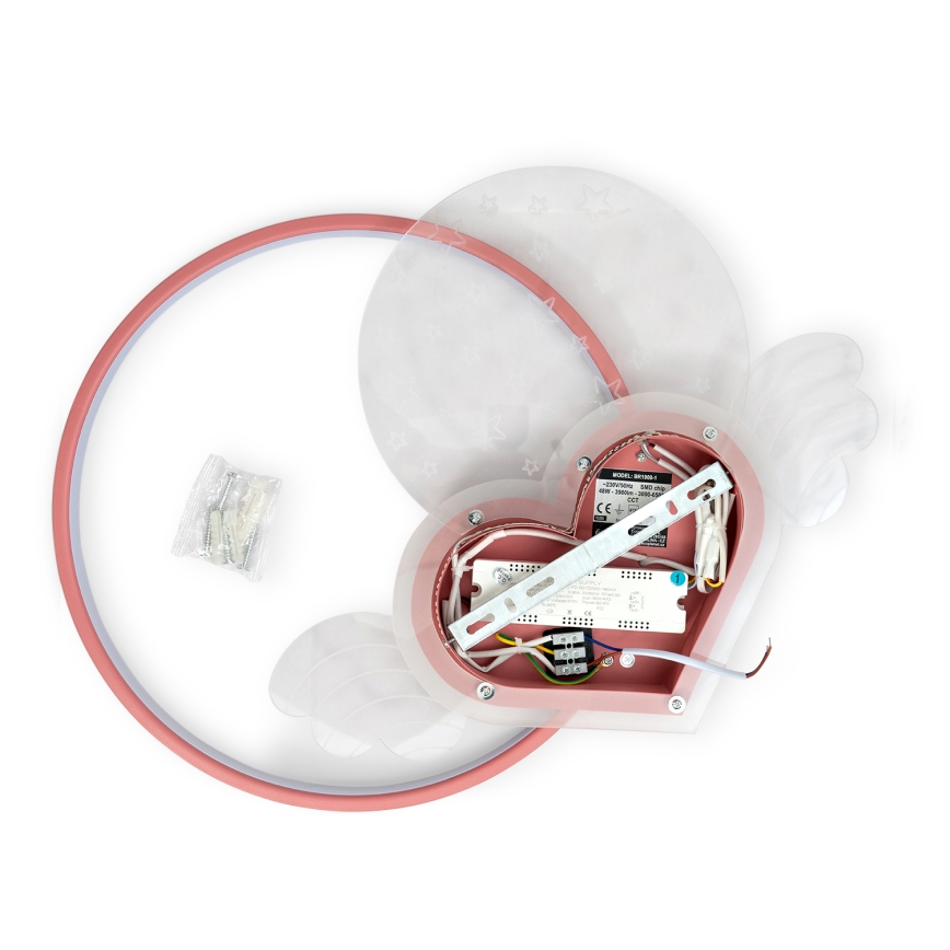 Brilagi - Plafonnier LED pour enfants LOVE LED/48W/230V 3000/4500/6000K rose