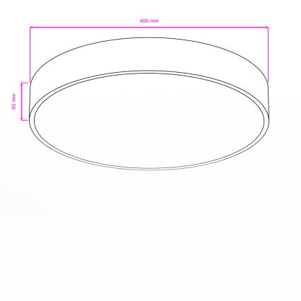 Brilagi - Plafonnier LED pour salle de bains POOL LED/36W/230V 3000/4000/5500K Ø 40 cm IP54 blanc