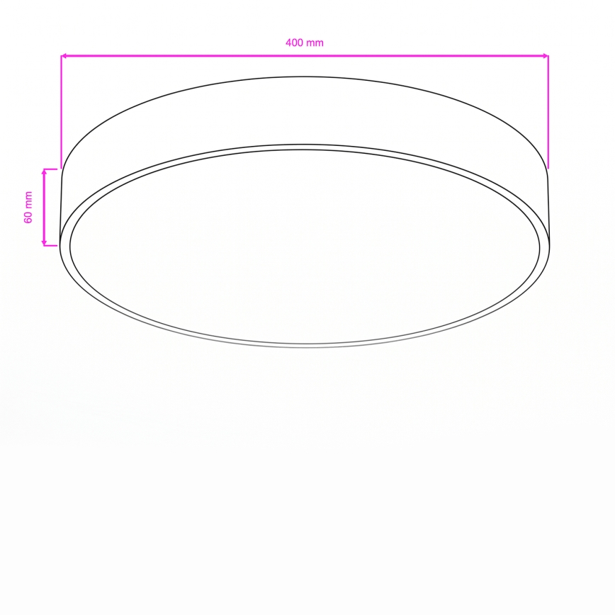 Brilagi - Plafonnier LED pour salle de bains POOL LED/36W/230V 3000/4000/5500K Ø 40 cm IP54 noir