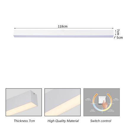 Brilagi - Plafonnier LED pour salle de bains SLEEKLINE LED/40W/230V 3000/4500/6000K blanc IP44