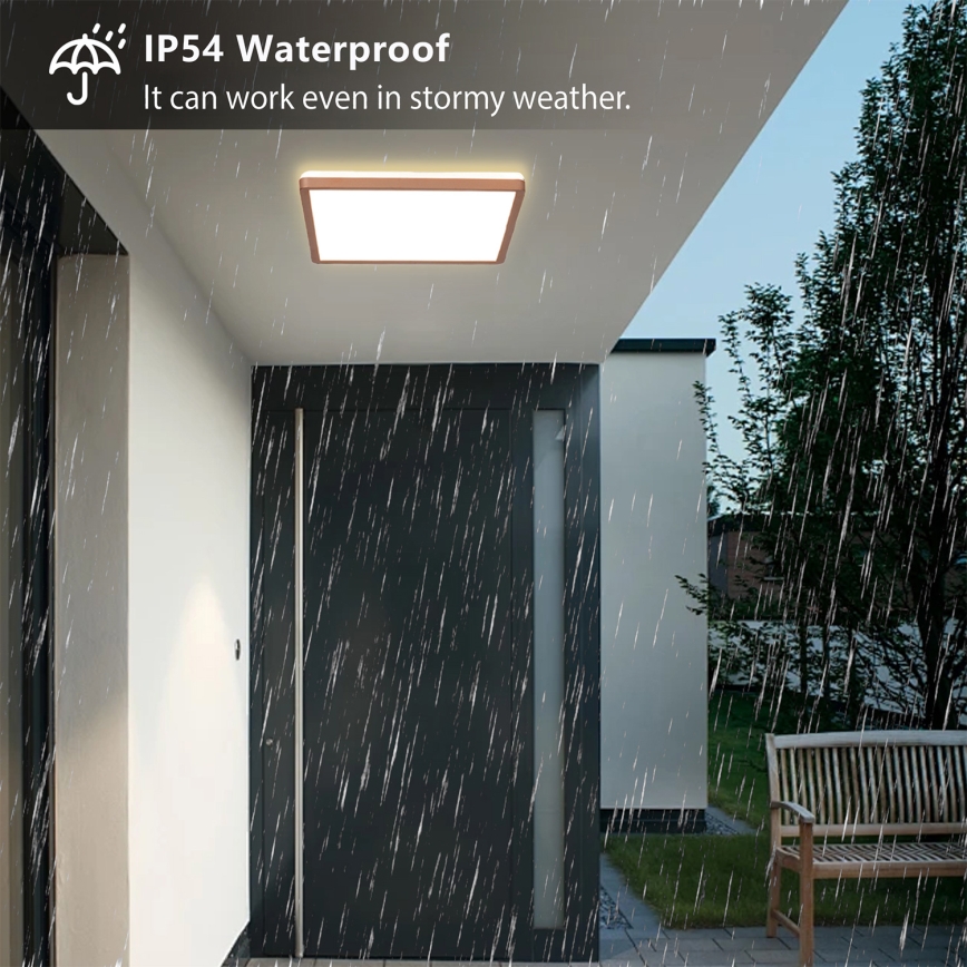 Brilagi - Plafonnier LED pour salle de bains ULTRA SLIM LED/18W/230V 30x30 cm or rose IP54