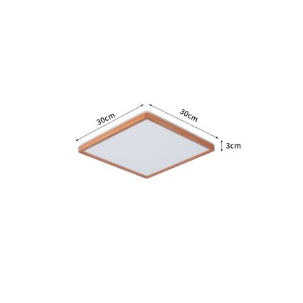 Brilagi - Plafonnier LED pour salle de bains ULTRA SLIM LED/18W/230V 30x30 cm or rose IP54