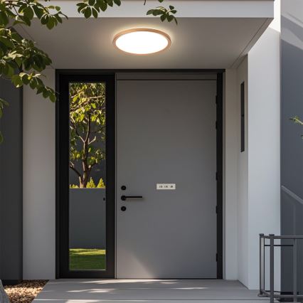 Brilagi - Plafonnier de salle de bains ULTRA SLIM LED/24W/230V Ø 42 cm or rose IP54