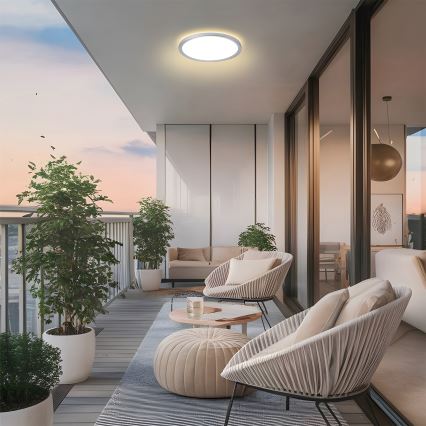 Brilagi - Plafonnier LED ULTRA SLIM pour salle de bains 12 W/230 V Ø 22,5 cm argenté IP54