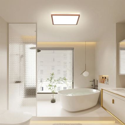 Brilagi - Plafonnier LED ULTRA SLIM pour salle de bains LED/24W/230V 42x42 cm or rose IP54