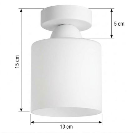 BRILAGI - Plafonnier LED RETRO GLASS 1xE27/60W/230V Ø 10 cm blanc