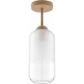BRILAGI - Plafonnier LED RETRO GLASS 1xE27/60W/230V Ø 14 cm beige/blanc