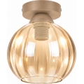 BRILAGI - Plafonnier LED RETRO GLASS 1xE27/60W/230V Ø 18 cm beige/beige fumé