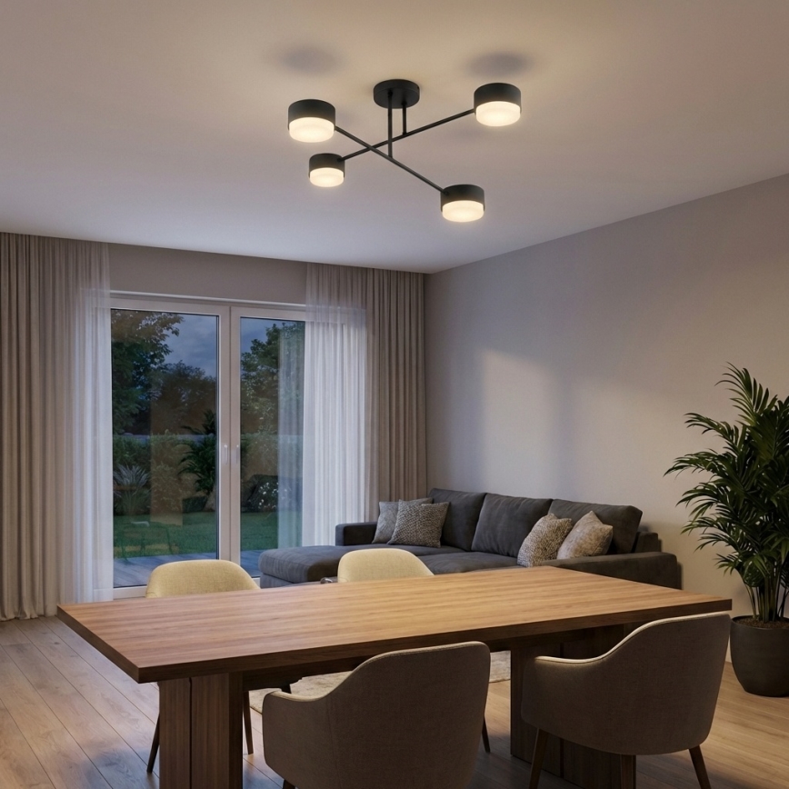 Brilagi - Plafonnier LED RGB+CCT dimmable MONO 4xGX53/14W/230V 2700-6500K Wi-Fi Tuya noir