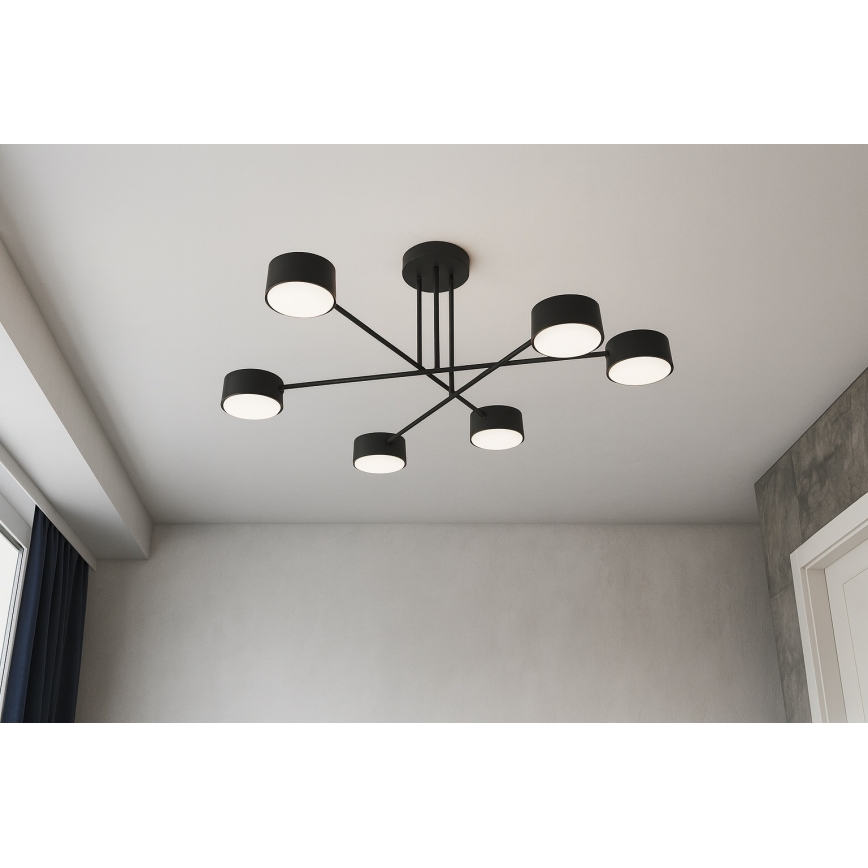 Brilagi - Plafonnier LED RGB+CCT dimmable en saillie MONO 6xGX53/14W/230V 2700-6500K Wi-Fi Tuya noir