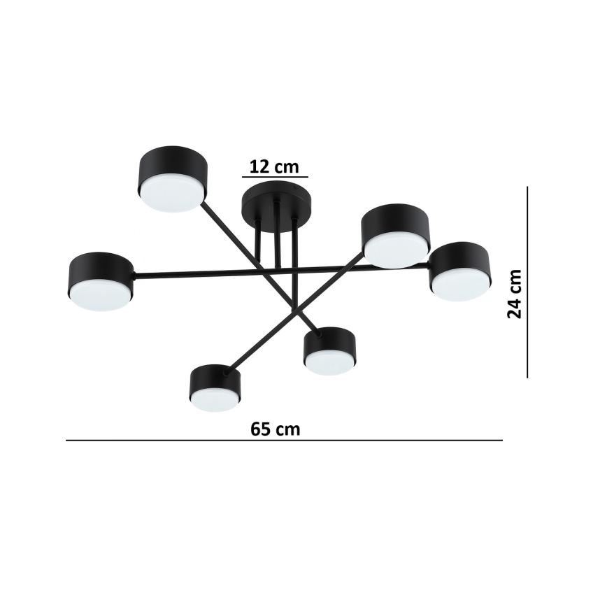Brilagi - Plafonnier LED RGB+CCT dimmable en saillie MONO 6xGX53/14W/230V 2700-6500K Wi-Fi Tuya noir