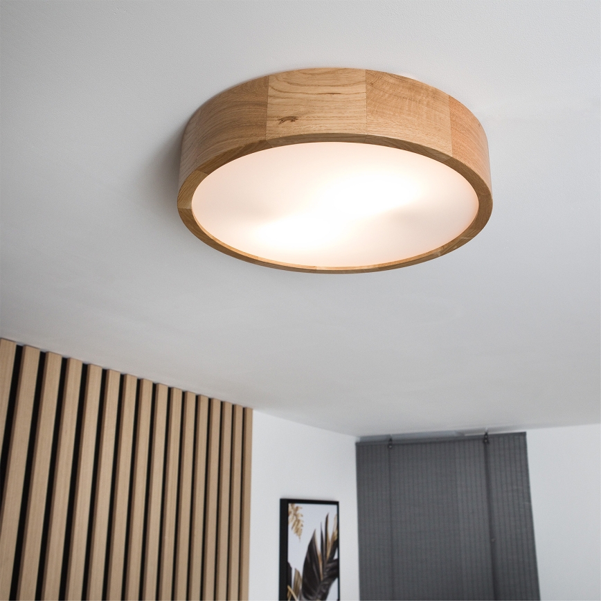 BRILAGI - Plafonnier LED RGBW dimmable CARVALHO 2xE27/12W/230V 2700-6500K chêne Ø 37,5 cm