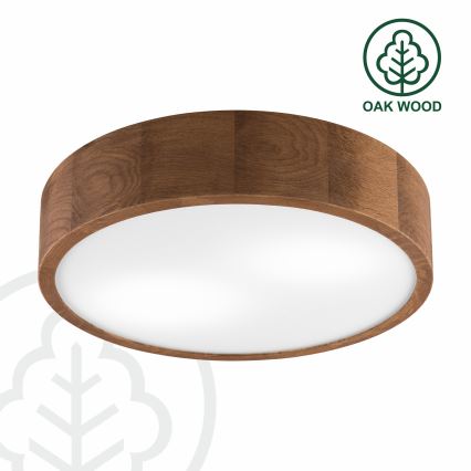 Brilagi - Plafonnier LED RGBW dimmable CARVALHO 2xE27/9W/230V 2700-6500K Wi-Fi chêne Ø 37,5 cm