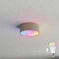 Brilagi - Plafonnier LED RGBW dimmable CLARE 1xE27/9W/230V 2700-6500K Ø 20 cm Wi-Fi beige