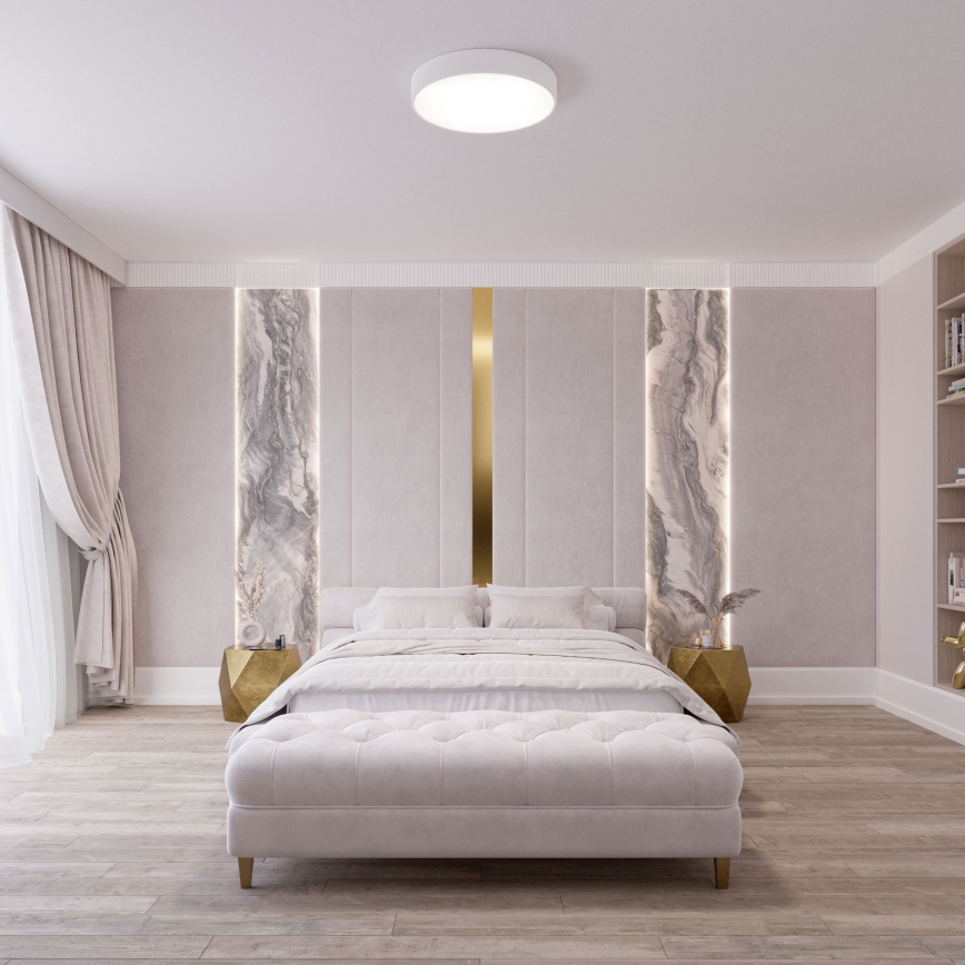 Brilagi - Plafonnier LED RGBW dimmable CLARE 4xE27/9W/230V 2700-6500K Ø 50 cm Wi‑Fi blanc