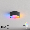 BRILAGI - Plafonnier LED RGBW dimmable pour salle de bains CLARE 1xE27/12W/230V Ø 20 cm anthracite IP54