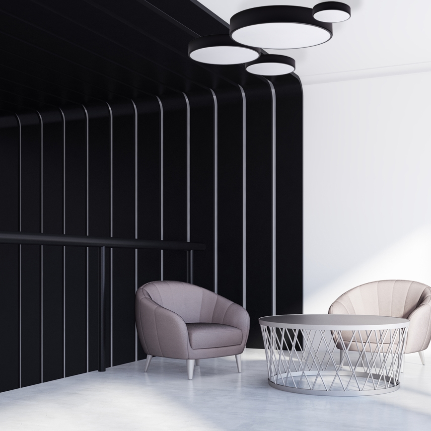 BRILAGI - LED RGBW Plafonnier de salle de bain dimmable CLARE 2xE27/12W/230V 2700-6500K Ø 30 cm IP54 noir