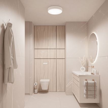 Brilagi - Plafonnier LED RGBW dimmable pour salle de bains CLARE 2xE27/9W/230V 2700-6500K Ø 30 cm IP54 Wi-Fi blanc