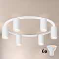 Brilagi - Plafonnier LED RGBW dimmable SELE 6xGU10/6,5W/230V 2700-6500K blanc + télécommande