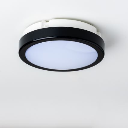 Brilagi - Plafonnier LED salle de bain PERA LED/12W/230V d. 18 cm IP65 noir