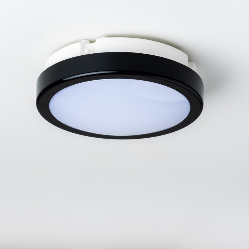 Brilagi - Plafonnier LED salle de bain PERA LED/12W/230V d. 18 cm IP65 noir