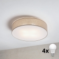 Brilagi - Plafonnier LED SIRIJA 4xE27/60W/230V Ø 60 cm beige