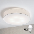 Brilagi - Plafonnier LED SIRIJA 6xE27/60W/230V, Ø 80 cm, blanc