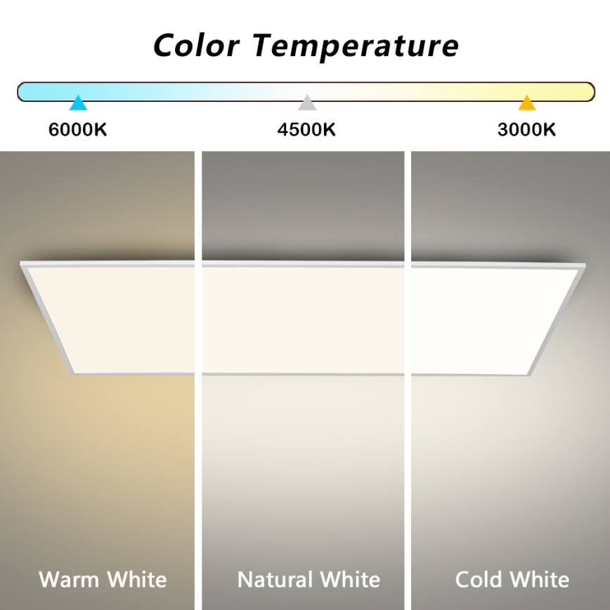 Brilagi - Plafonnier LED SLIMFRAME LED/80W/230V 120x60 cm 3000/4000/6000K blanc