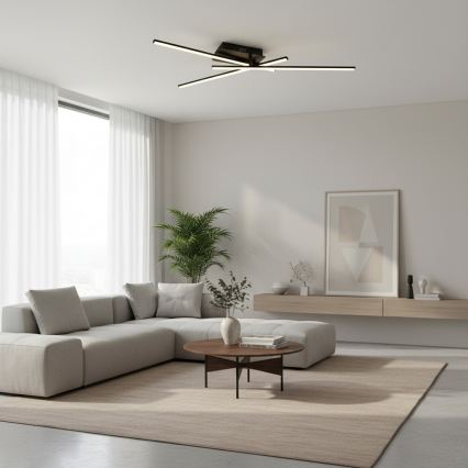 Brilagi - Plafonnier STRIPES LED/30W/230V 51x78 cm noir