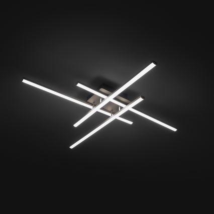 Brilagi - Plafonnier STRIPES LED/37W/230V 68x68 cm argenté