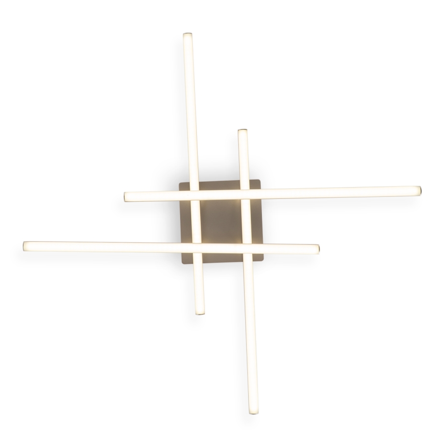 Brilagi - Plafonnier STRIPES LED/37W/230V 68x68 cm argenté