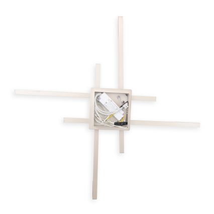 Brilagi - Plafonnier STRIPES LED/37W/230V 68x68 cm argenté