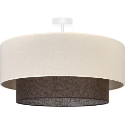 Brilagi - Plafonnier LED style BOHO, 3xE27/15W/230V, Ø 60 cm, crème/marron